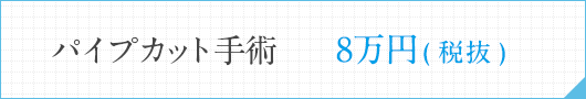 パイプカット手術 8万円（税抜）